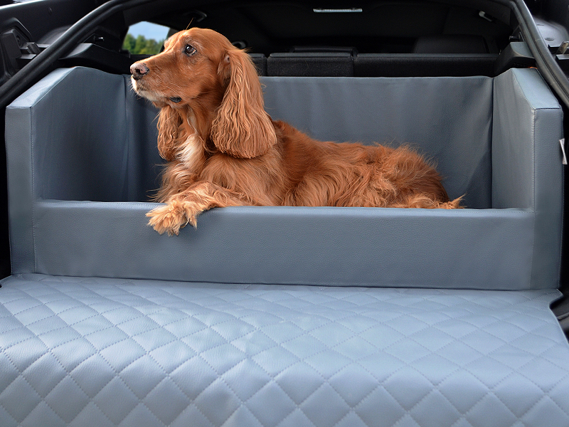 TIERVITAL NATURPRODUKTE - Hunde Autobett Travelmat Plus Kunstleder 90x50  grau