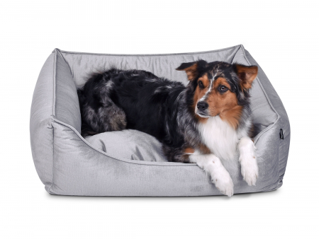 Hundebett Dreamcollection Velvetline silver