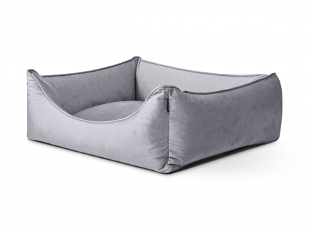 Hundebett Dreamcollection Velvetline silver