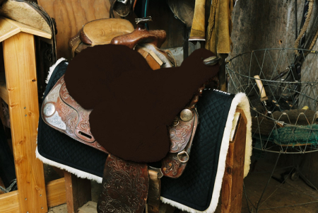 Sattelsitzbezug western Lammfell mocca