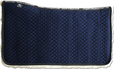 Lammfell Westernpad Square marine blau