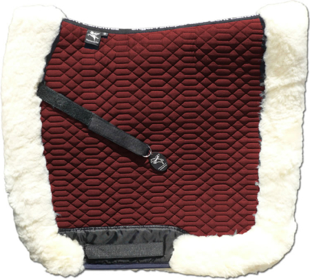 Schabracke Steppstoff bordeaux rot