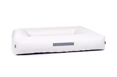 Montreal Hundebett Kunstleder weiss 130x110 cm