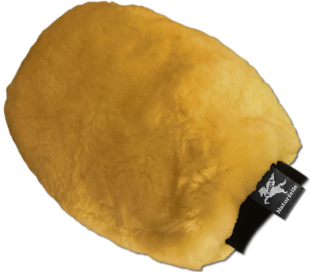 Putzhandschuh Lammfell camel hellbraun