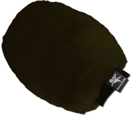 Putzhandschuh Lammfell mocca dunkelbraun