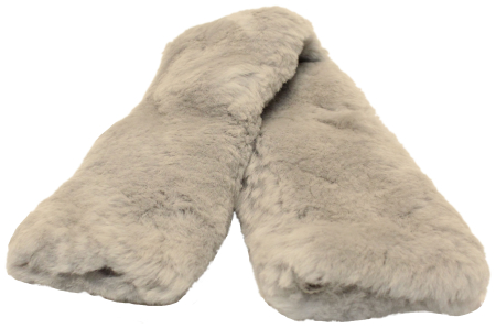 Bauchgurtschoner Lammfell silber