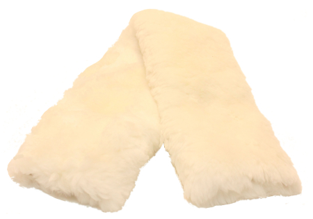 Bauchgurtschoner Lammfell weiss
