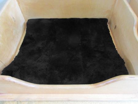 Lammfell Hundedecke Patchwork 140x60cm schwarz