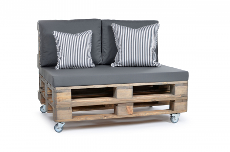 Palettenrückenkissen Sunline Uni 60x44x20 grau-2