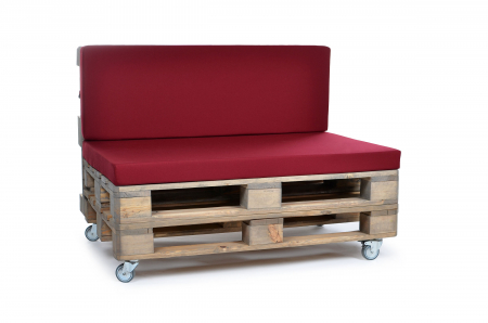 Palettenrückenkissen Sunline Uni 120x42x8 bordeaux-1