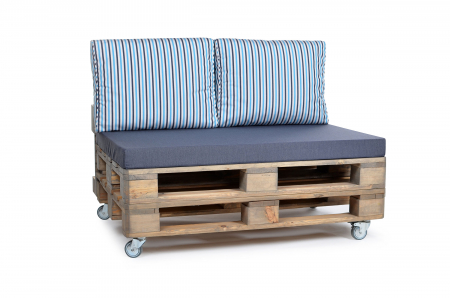 Palettenrückenkissen Sunline Stripes 60x44x20 blau