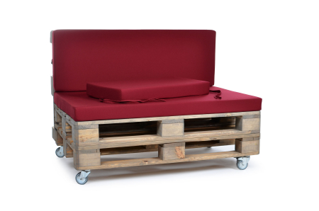 Palettenseitenrückenkissen Sunline Uni 72x42x8 bordeaux-1