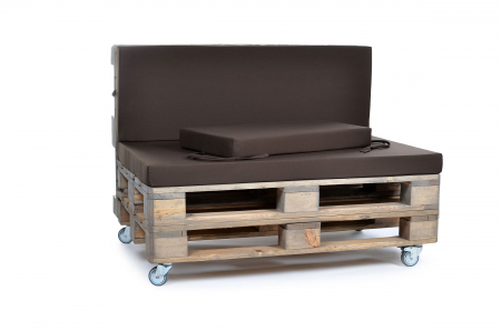 Palettenseitenrückenkissen Sunline Uni 72x42x8 braun-1