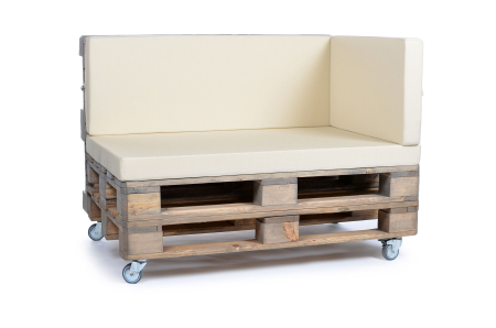 Palettenseitenrückenkissen Sunline Uni 72x42x8 creme