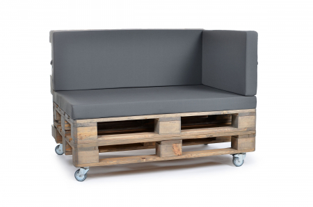 Palettenseitenrückenkissen Sunline Uni 72x42x8 grau-1