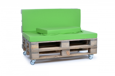 Palettenseitenrückenkissen Sunline Uni 72x42x8 grün-1