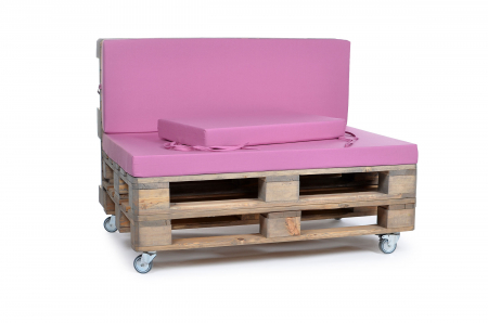 Palettenseitenrückenkissen Sunline Uni 72x42x8 pink-1