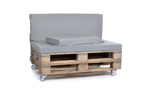 Palettenseitenrückenkissen Sunline Uni 72x42x8 silber-1