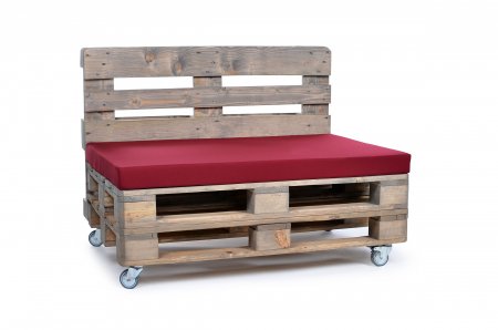 Palettenkissen Sunline Uni 120x80x8 bordeaux