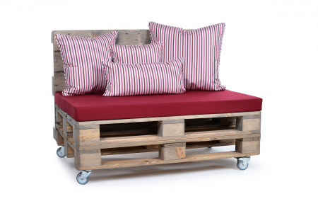 Palettenkissen Sunline Uni 120x80x8 bordeaux