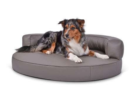 Hundebett Atlanta Kunstleder 110x90 cm taupe