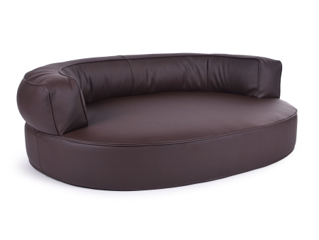 Hundebett Atlanta Kunstleder 130x110 cm braun