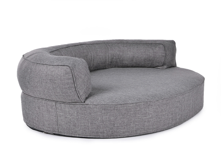 Hundebett Atlanta 110x90 cm silber