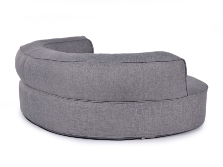 Hundebett Atlanta 90x70 cm silber