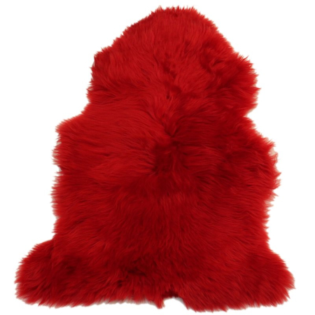 Lammfell Teppich rot 95cm -Dekofell-