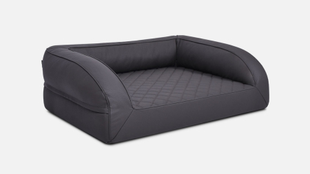 Flo Select+ Hundebett Kunstleder gesteppt 130x110 cm black