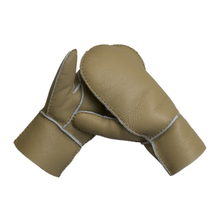fäustinge Handschuhe beige Nappa