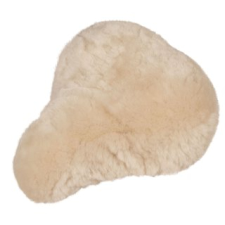 fahrradsattelbezug Lammfell beige