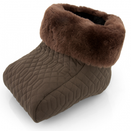 Fußsack Fußwaermer Lammfell braun
