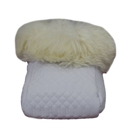 Fusssack Lammfell weiß hochwollig