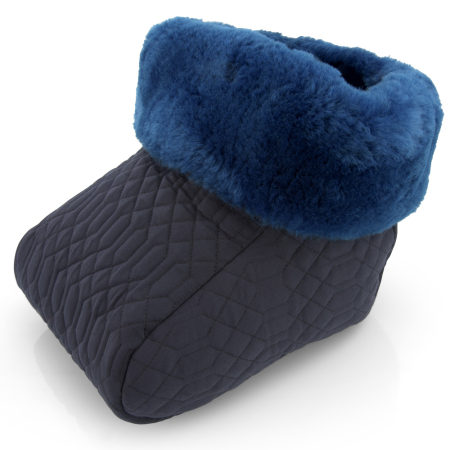 Fußwaermer Fußsack Lammfell blau
