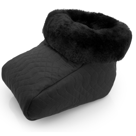 Fußsack Fußwaermer Lammfell schwarz