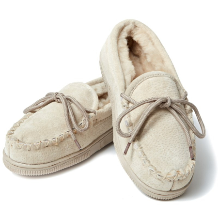 Lammfell Hausschuhe Moccasins Elba beige