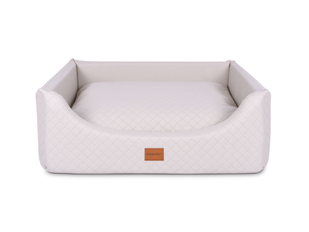 Alma Hundebett Kunstleder creme 110x90 cm
