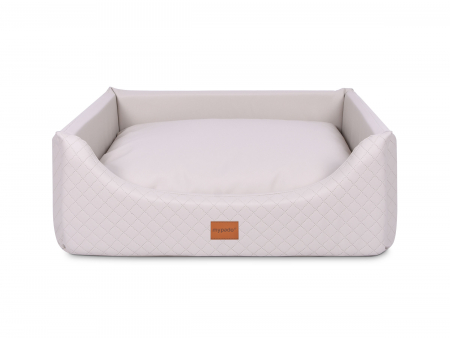 Alma Hundebett Kunstleder creme 70x50 cm-1-2