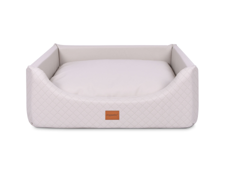 Alma Hundebett Kunstleder creme 110x90 cm-2