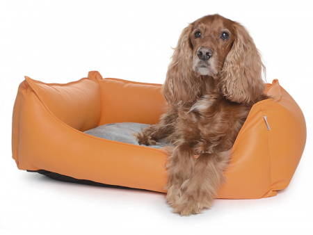 Hundebett Dreamcollection Kunstleder 130x110 cm orange