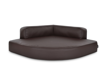 Hundebett Esquina Kunstleder 120x120 braun