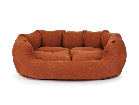 Fancy Hundebett mono rostbraun