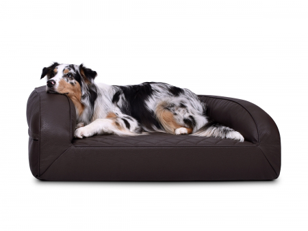 Flo Select+ Hundebett Kunstleder gesteppt 90x70 cm braun
