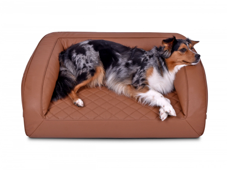 Flo Select+ Hundebett Kunstleder gesteppt 130x110 cm Kupfer