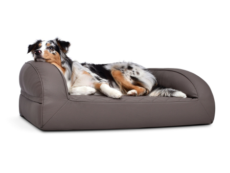 Flo Select+ Hundebett Kunstleder gesteppt 110x90 cm taupe