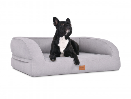 Flo Hundebett Luxuryline silber 90x70 cm