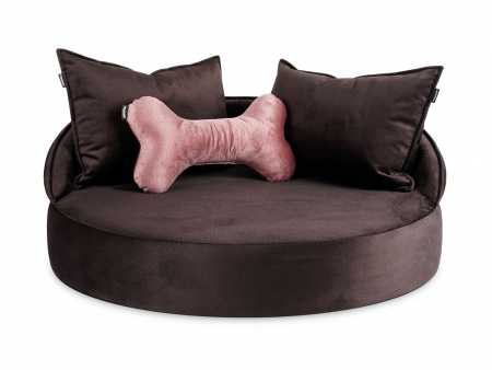 Hundebett Island Velvetline BRAUN Ø 70cm-2