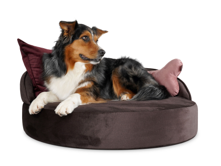Hundebett Island Velvetline BRAUN Ø 85cm