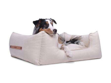hundebett-stockholm-monoline-creme 90x70 cm